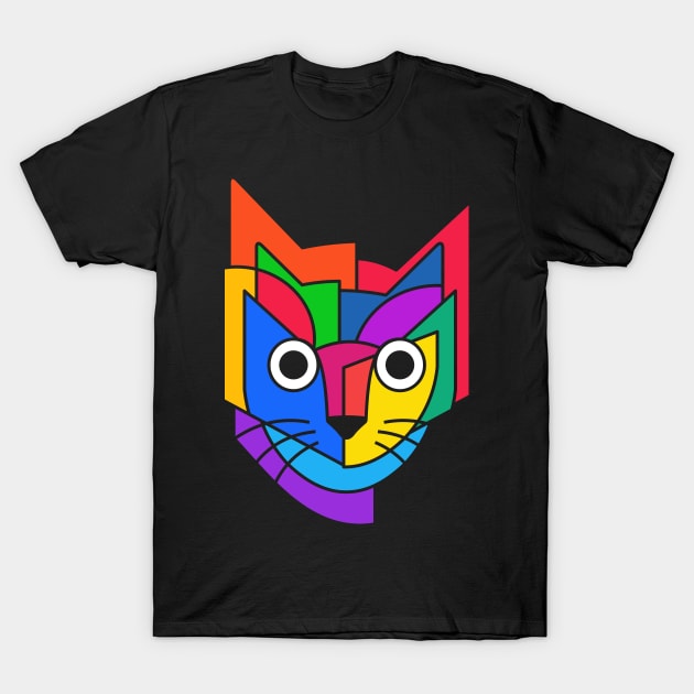 cruious cat T-Shirt by bulografik